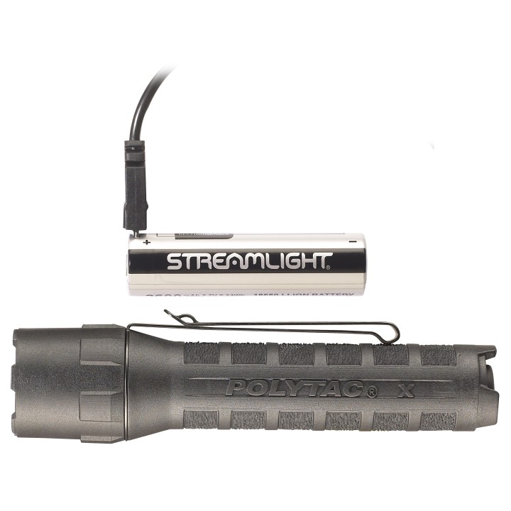 PolyTac X USB - includes 18650 battery - Box - Black