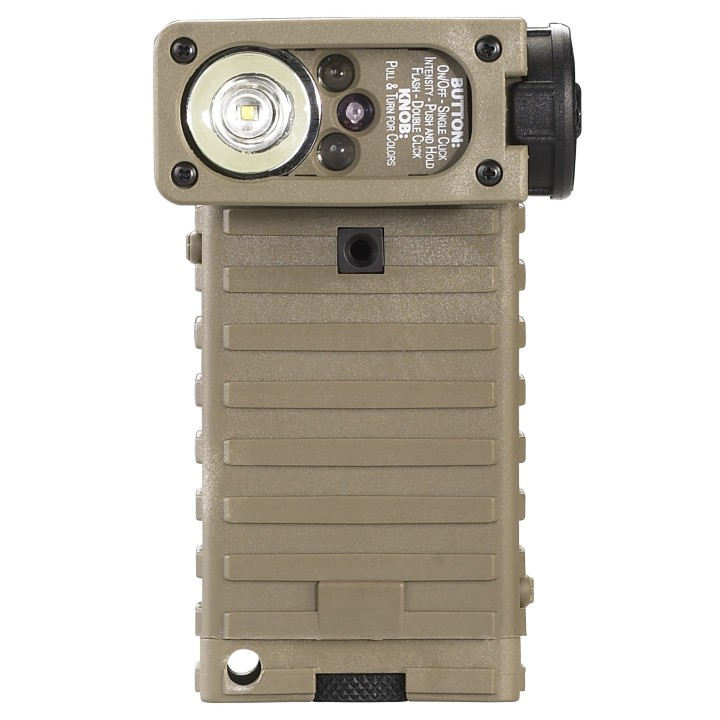 Sidewinder - Lampe militaire -LEDS Blanche, Bleue, Rouge et IR.  Inclus 2 piles “AA” alkaline batteries - Blister
