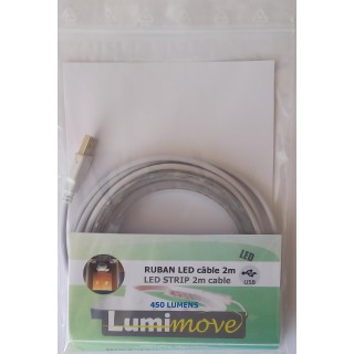 Ruban Led USB 450lm - câble de 2m