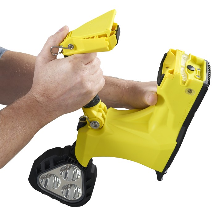 Vulcan Clutch - Lanterne rechargeable 1700 lumens orientable 340° - Accrochable - chargeur 230V AC avec sangle Heavy Duty - Jaun