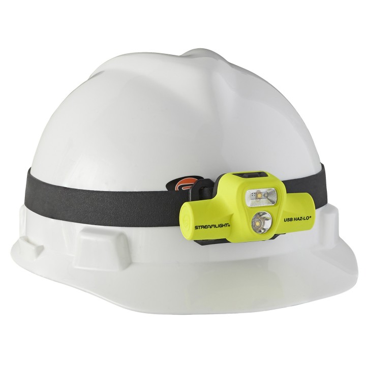 Lampe frontale USB Haz-Lo rechargeable - IP67 - Bandeau caoutchouc et classique - Double faisceau 250 lumens