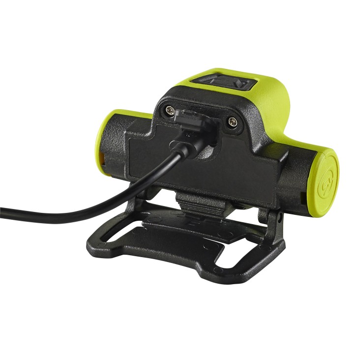 Lampe frontale USB Haz-Lo rechargeable - IP67 - Bandeau caoutchouc et classique - Double faisceau 250 lumens