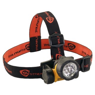 Septor - Frontale HAZ-LO avec piles alcalines. Fixations caoutchouc et élastique. Orange (ATEX)