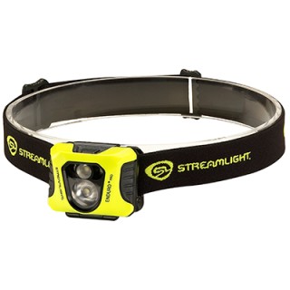 Enduro Pro - frontale avec 3 piles Alkalines AAA , rubber hard hat strap, bandeau élastique, 3M Dual Lock™ - boîte - Noire/Jaune